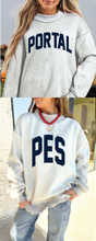 Load image into Gallery viewer, School Reversible Mock Neck Oversized Sweatshirt
