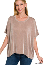Load image into Gallery viewer, Ribbed Oversized Short Sleeve Top
