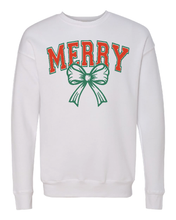 Load image into Gallery viewer, Merry with Bow Sweatshirt
