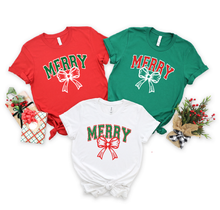 Load image into Gallery viewer, Merry with Bow T-Shirt

